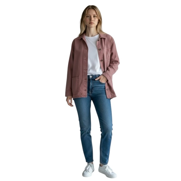 OLD NAVY Dusty Pink Cotton Oversized Barn Coat Size XXL - Picture 8 of 8